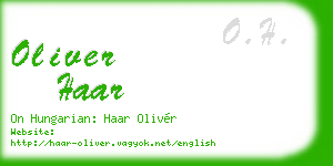oliver haar business card